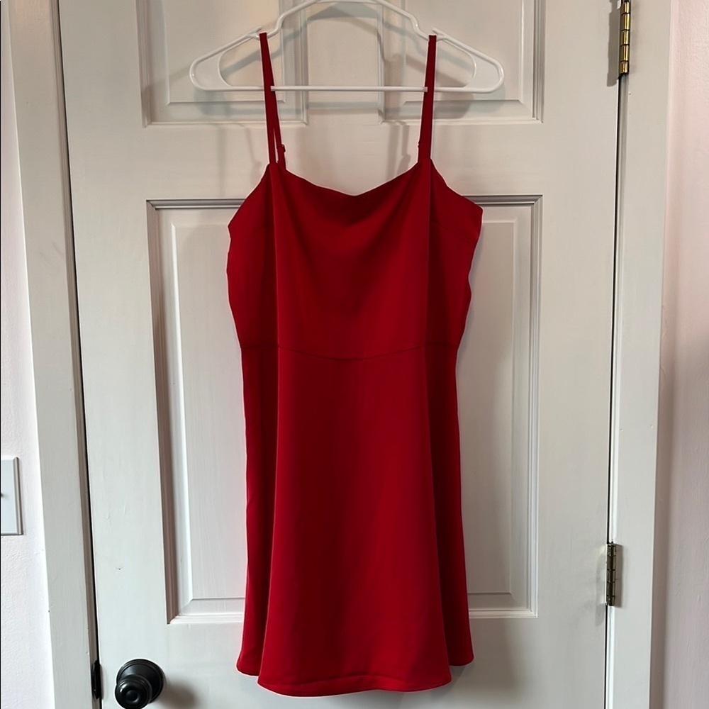 Francesca's Studio 19 Flirty Red Spaghetti Strap Mini Dress - Size Medium